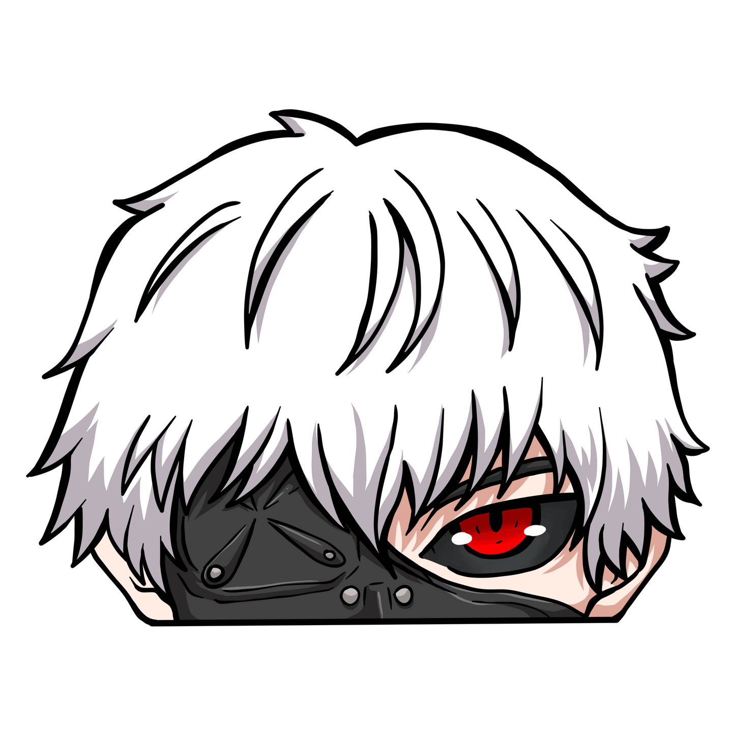 White Ghoul Car Peeker Sticker