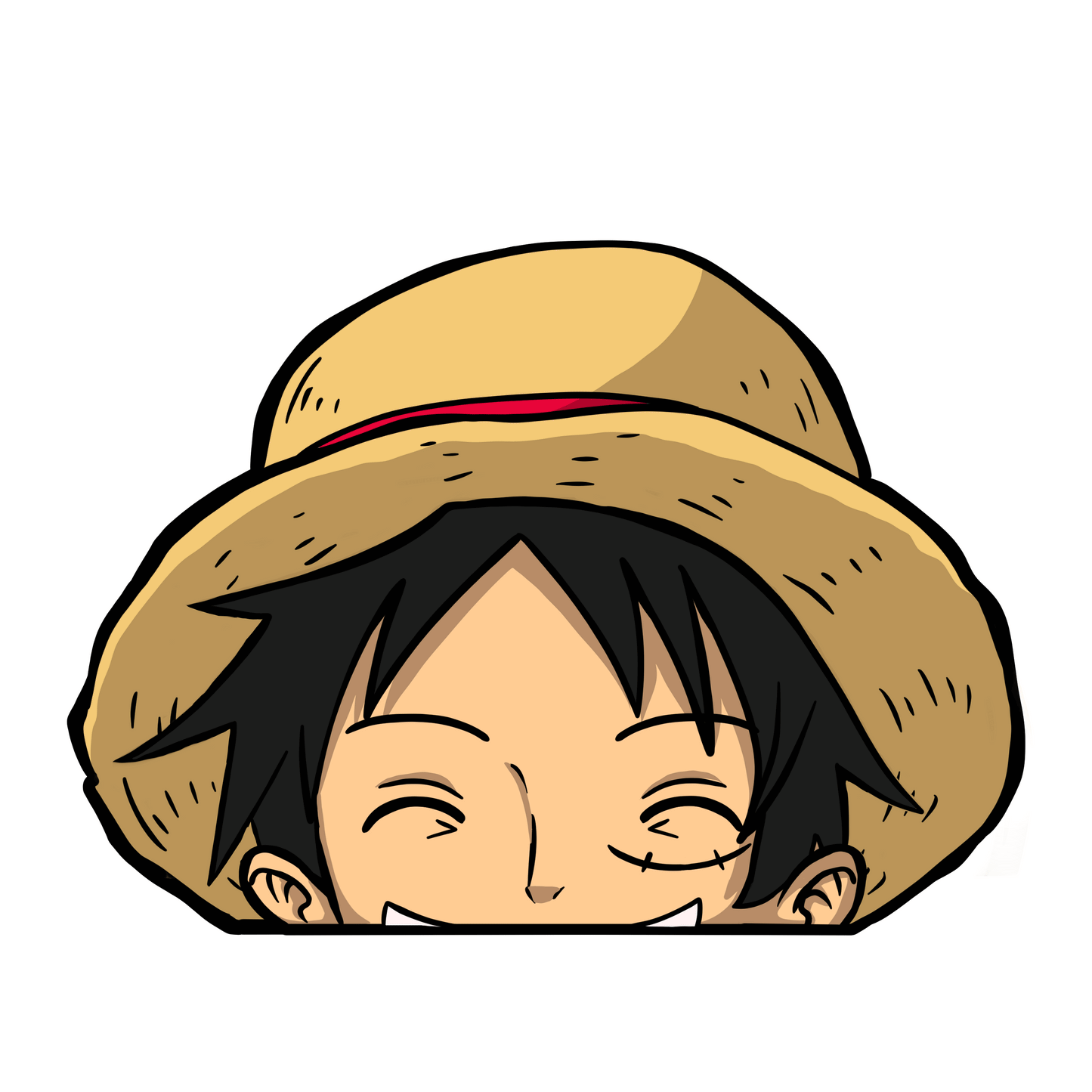 Straw Hat Pirate Car Peeker Sticker