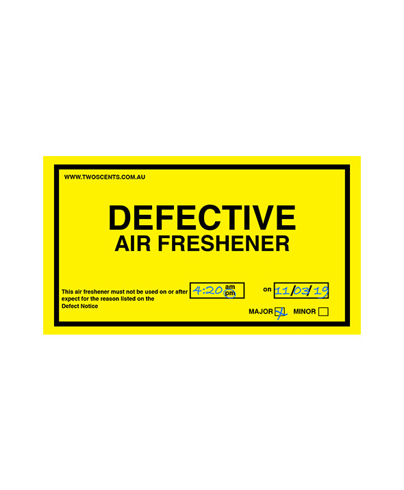 Defect Sticker Air Freshener – Two Scents Air Fresheners